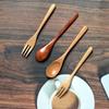 Ruhan Beechwood Fruit Fork and Dessert Spoon Set