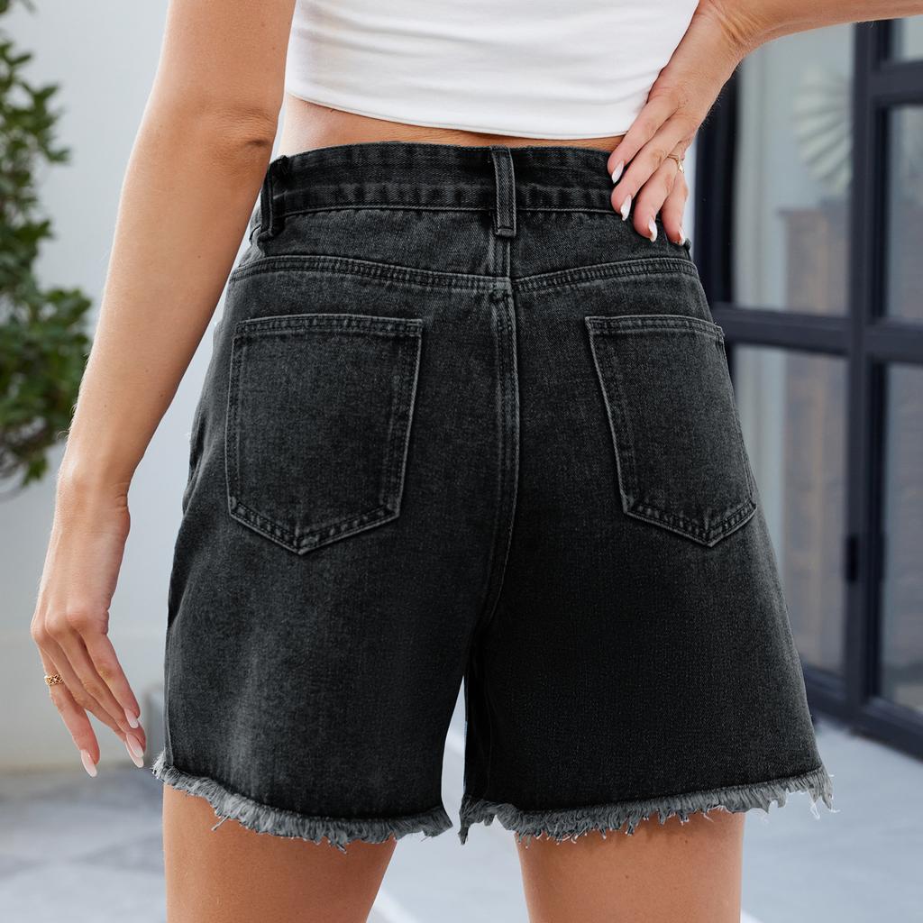 Women's Fashion Casual Solid Color Print High Waist Sport Shorts