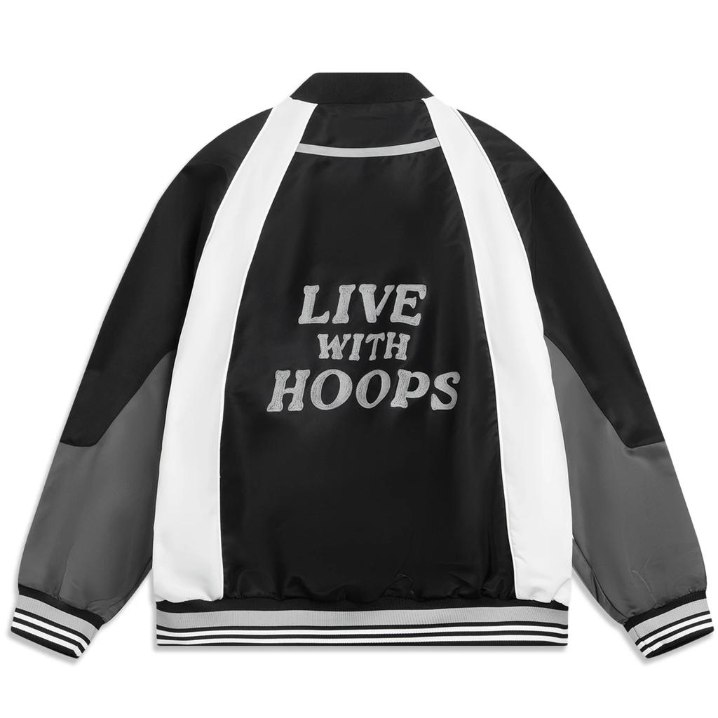 Li Ning Basketball Series Bad Five Color Block Weich Atmungsaktiv Vielseitig Locker Baseballjacke Herrenjacken AFDV321-3