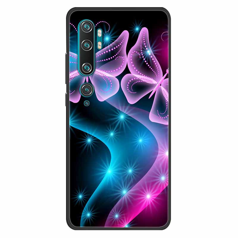For Xiaomi Mi Note 10 Case Silicone Soft Owl Lion TPU Fashion Back Cover For Xiaomi Mi Note10 Cases Protective Printed Covers