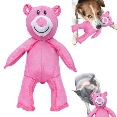 Indestructible Bear Dog Toy for Aggressive Chewers Plush Squeaky Bear Tough Chewer Toy for Large Breed Dogs