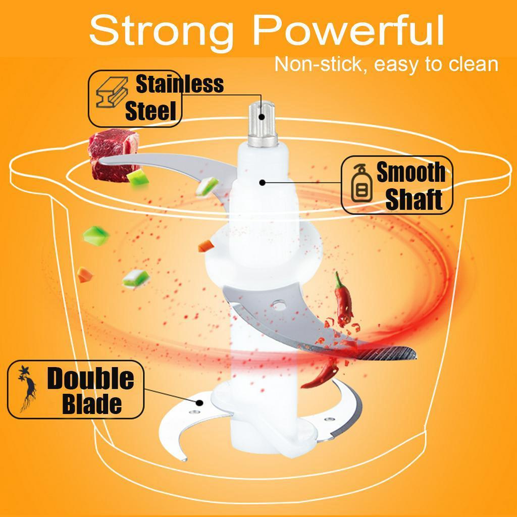2Speeds Automatic Powerful Meat Grinder Multifunctional Electric Food Processor Spice Garlic Vegetable Chopper Slicer Cutter 5L 220V