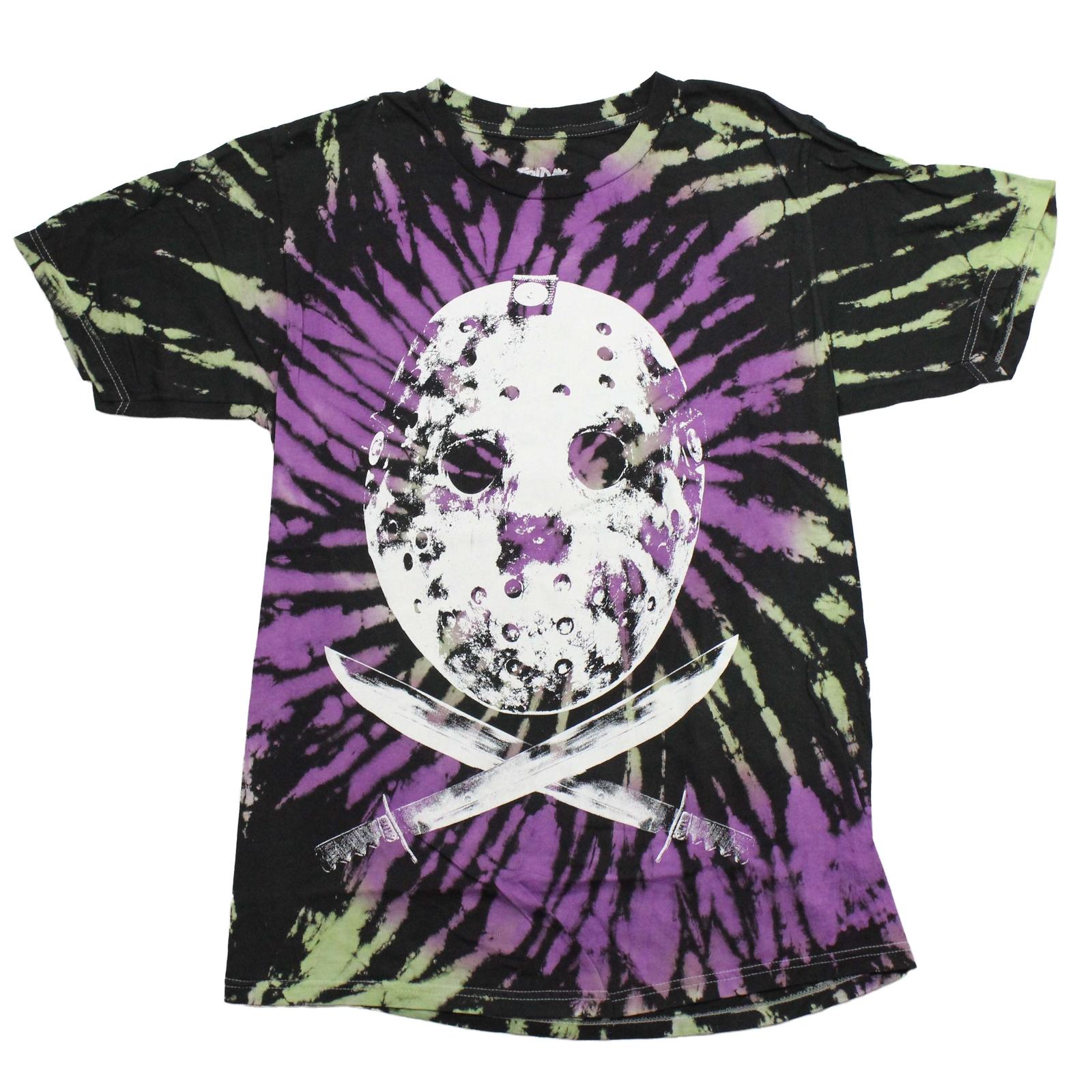 Friday the 13th New Adult T-Shirt - Giant Distressed Mask Tie Dye XXXL
