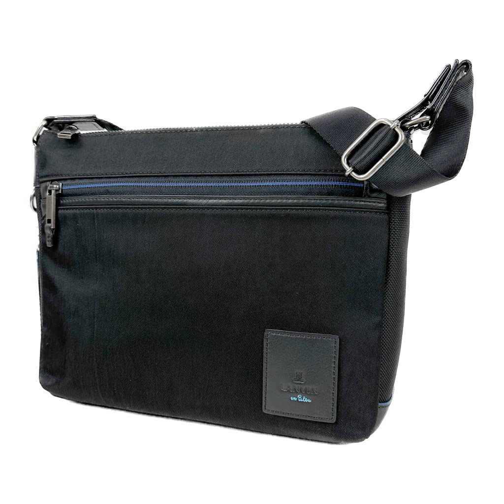 LANVIN en Bleu Black Lille Shoulder Bag Men's