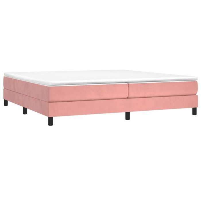 Maison Exclusive - Sommier à lattes de lit avec matelas Rose 200x200 cm Velours