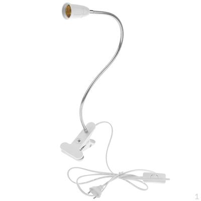 E27 Flexiable Light Holder Socket Simple Switch Design Clip Lamp EU Plug