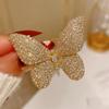Retro Green Emerald Crystal Butterfly Brooches for Women Girls Elegant Badges Classic Lady Dress Suit Jewelry Accessories Gifts