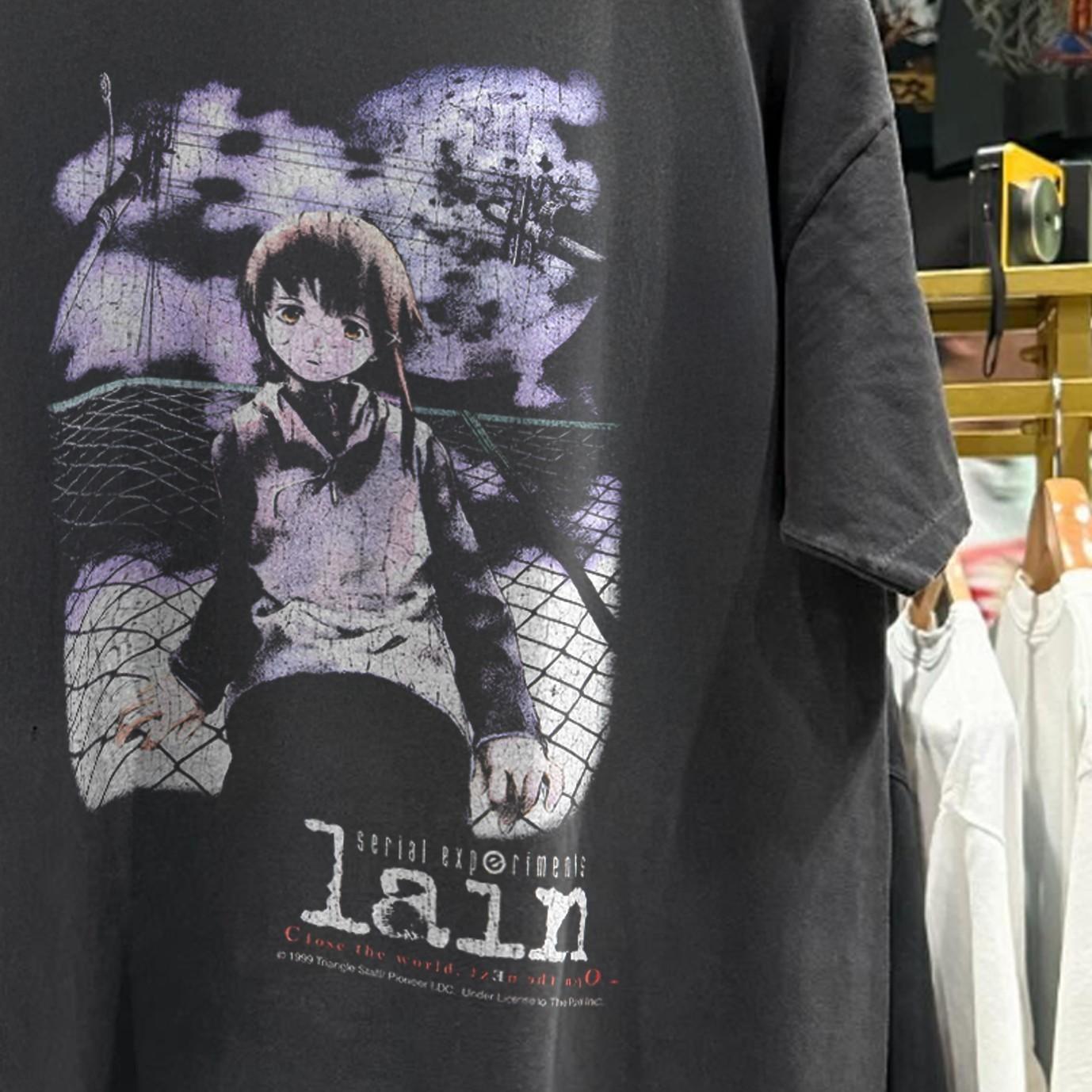 1999 Serial Experiments Lain Promo T-Shirt Black XXL 3XL