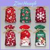 Santa Printed Christmas Gift Bags With Drawstring Ribbon For Holiday Packaging