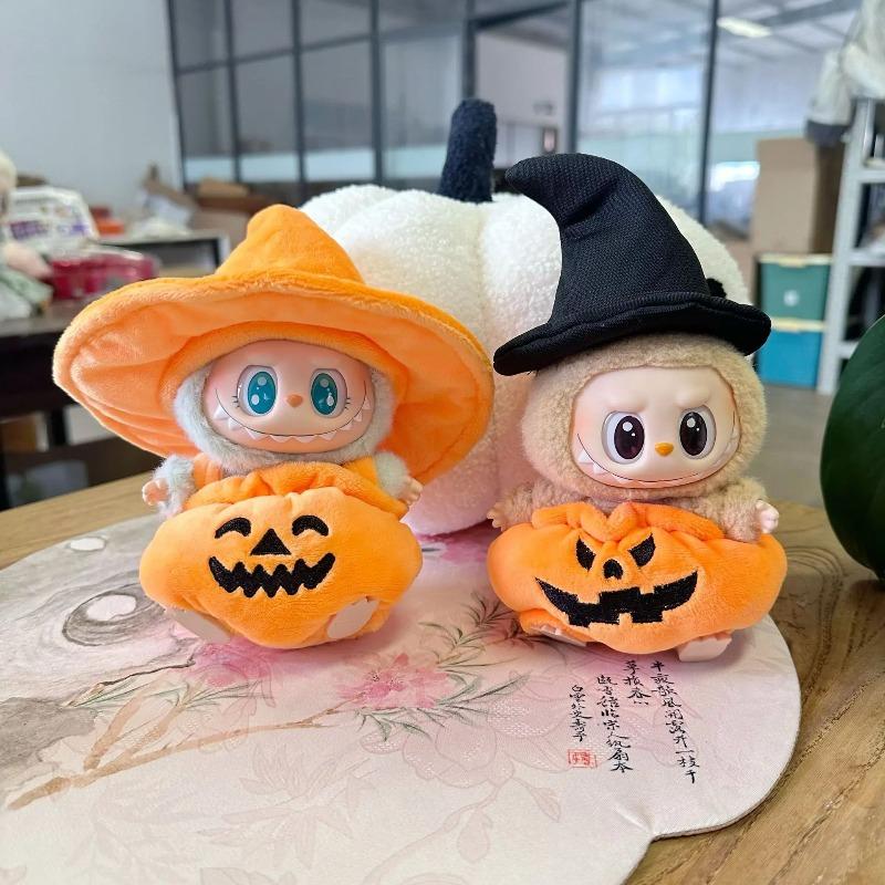 Halloween Pumpkin  Outfit Witch Hat Bat Wings Mini Clothes For 15-17cm Collectible Figures Costume Accessory doll accessories