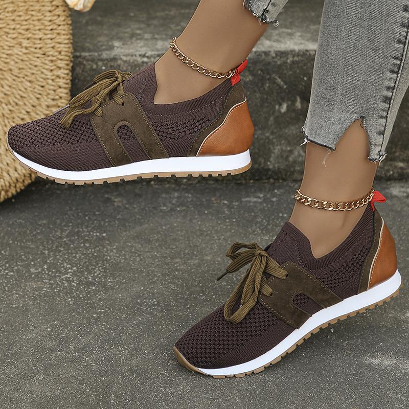Rimocy Breathable Knitting Sneakers for Women 2024 Spring Shallow Non-Slip Flats Woman Comfort Flat Heels Casual Walking Shoes