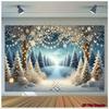 1Pcs Winter Wonderland Snow Decoration Background Winter Backdrop Decorations For Photo Studio Photo Booth Christmas