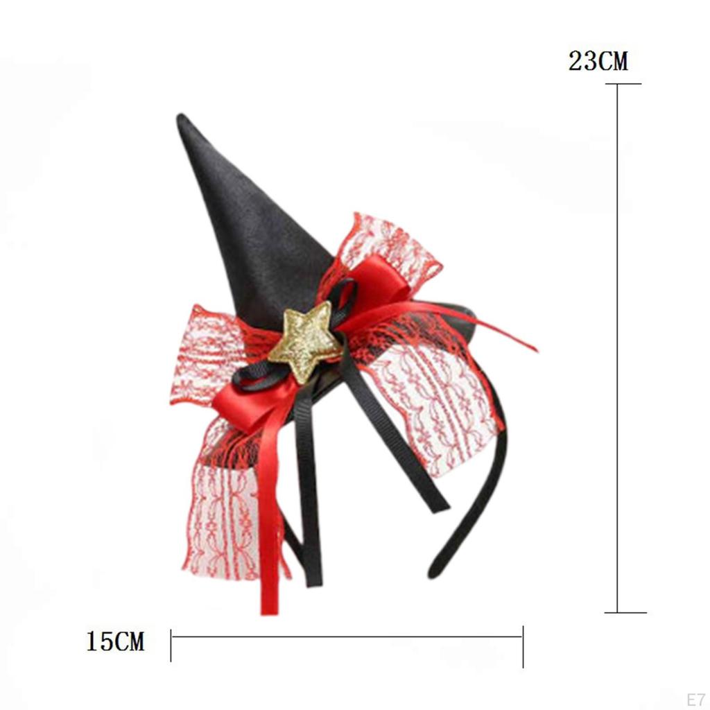 Enchanting Witch Hat Headband - Magical Hair Hoop for Halloween Costume Parties