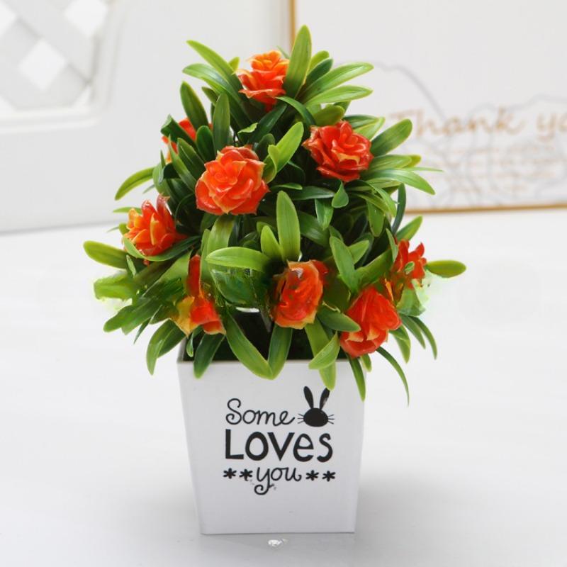 Flower, Small Tree Money TreePlastic FlowerArtificial Plant Set Floral Decoration Artificial Potted Plant Ornaments