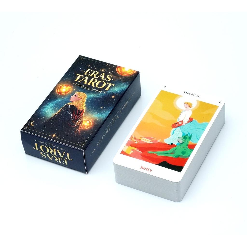 Eras Tarot Deck - 10.3*6cm 78 Full-Color Tarot Cards Music Fan Gift, Divination Fortune Telling Card Game