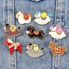 Cute Horse Pin With Glossy Finish Stylish Clothing Accessory Lovely Horse Brooch Perfect For Gifts And Celebrations