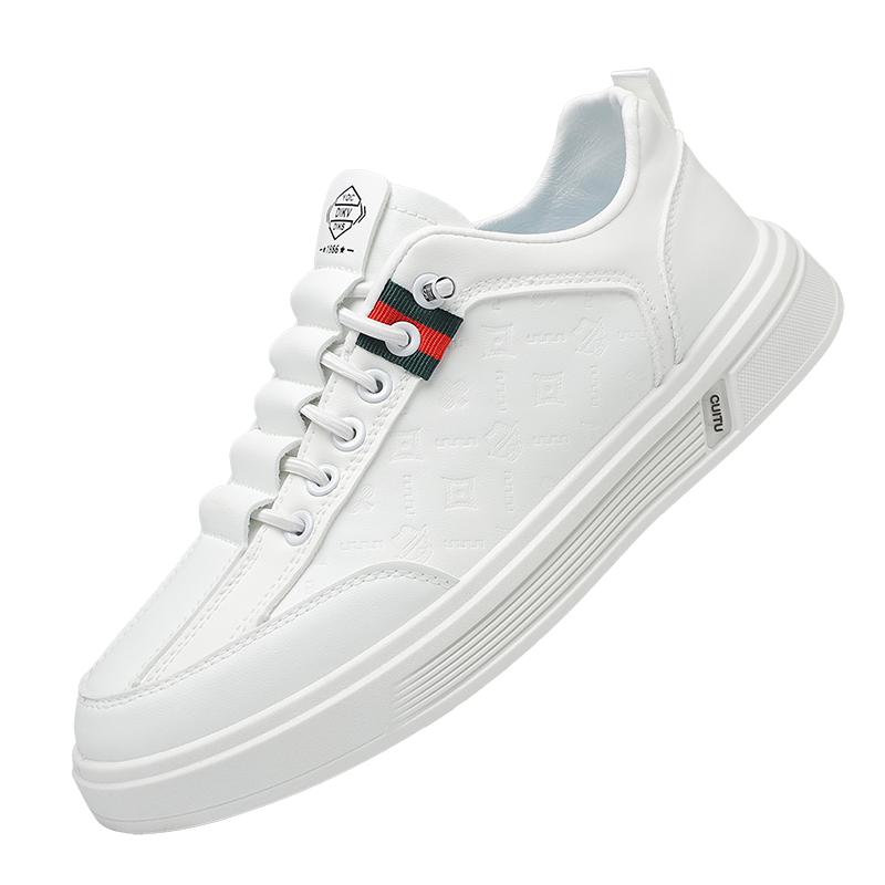 

Осенние трендовые мужские повседневные туфли Легкая мягкая подошва Белые кроссовки для бега в корейском стиле Повседневная мода Спортивная обувь 39 белый