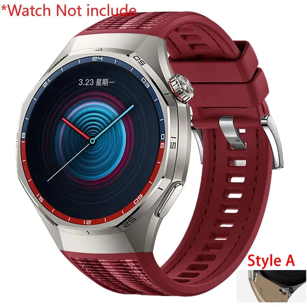 Silicone+Woven Strap For Huawei Watch GT6 Pro 46mm Sport Strap for Huawei Watch GT6 Pro 46mm Bracelet Correa Accessories