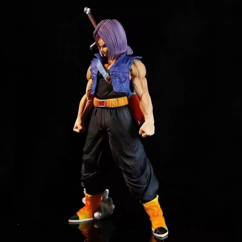 27cm Anime Dragon Ball Z Double headed Future Warrior Trunks Action Figure Statue PVC Collection Model  Boy Toys Gifts