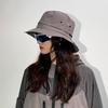 Bucket Hat Foldable Quick-Dry Breathable Mesh Fisherman Hat with Wide Brim Adjustable Windproof Rope Sun Protection Hat