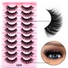 10 Pairs Eyelashes Natural Long 3D Mink Lashes Fluffy Volume Mink False Eyelashes Cruelty Free Wispy Lashes Makeup