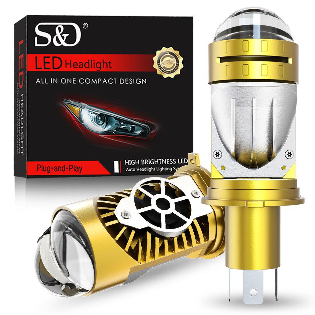 

2Pcs Dual Lens H4 LED Headlight Bulbs Double Projector Lens LED HB2 9003 Auto Lamp Motorcycle Headlamp Hi/Low Beam Light LHD 100W 50000LM Plug& Play H4/9003/HB2 Hi/Lo