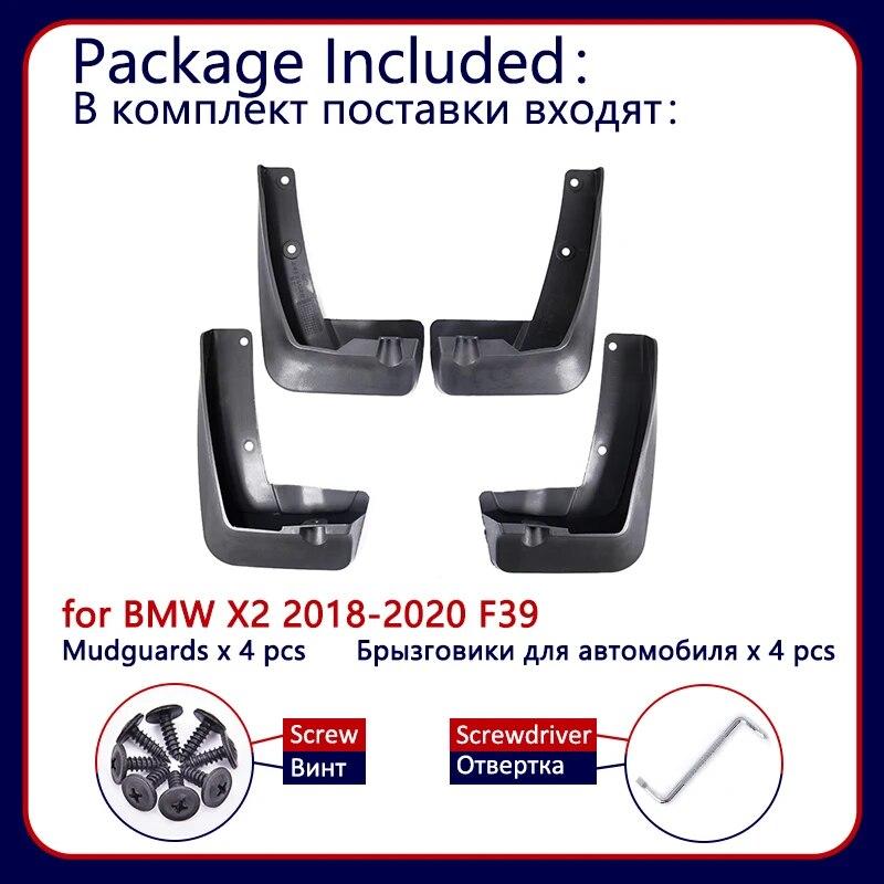 Set de 4 bucăți pentru BMW X2 F39 2018 Apărătoare de noroi Clapete de noroi Apărătoare de noroi Apărătoare de noroi Apărătoare de noroi Față Spate Accesorii auto
