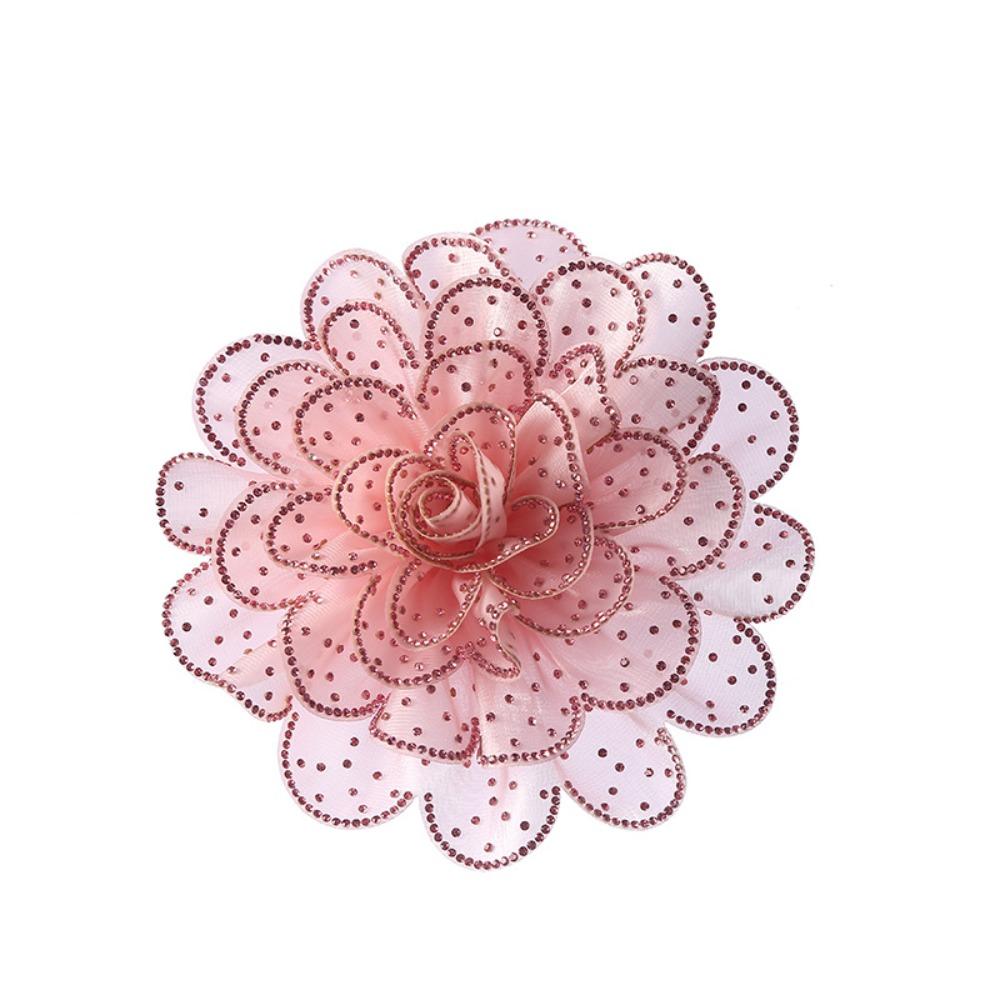 

3D большой тканевый цветочный патч многослойная одежда аппликации нашивка на одежду украшение одежды розовый