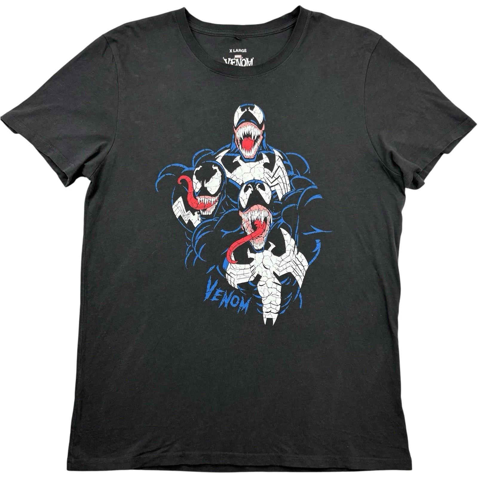 

Marvel Venom Movie 100% Cotton T-shirt Mens Tees Top Mens Size XL Black Graphic Tee Comic Book Cartoon Tee XL