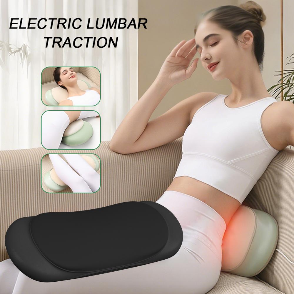 Electric Lumbar Traction Massager Waist Back High-Frequency Vibration Massager Waist Spine Support Airbag Massage Machine