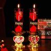 Smokeless Wedding Candles: Red Dragon & Phoenix, Double Happiness Pair