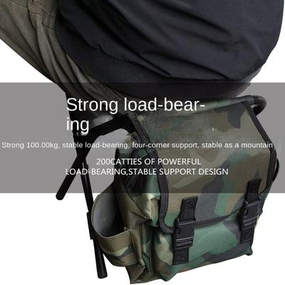 2025 Folding Camping Stool With Backpack Steel Collapsible Camp Stool Ultralight Compact Portable Footstool Ottoman Fishing