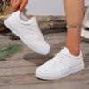 Women's white shoes flat shoes classic casual sports  summer new breathable lace up style
