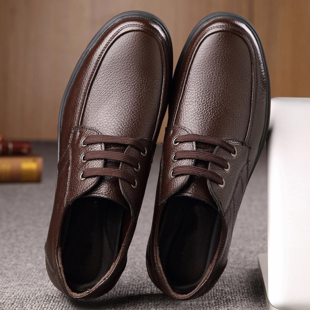 Nuove Scarpe in Pelle Resistenti da Uomo Moda Versatili Impermeabili Scarpa Mocassini Antiscivolo Casual Nuove Comode Scarpe da Lavoro da Uomo