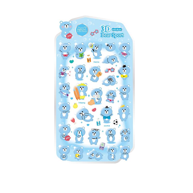 Animals Cute Fruit Jelly Bubble Stickers 3D Relief Stickers Bonbon Drop Seal Stickers For Diy Phone Case Diary Laptop Decals