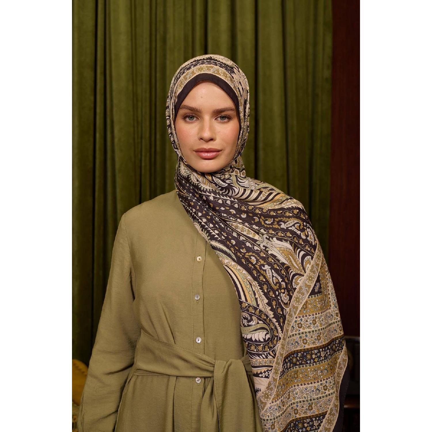 

New Collections Collection Soft Shawl Black Brown Cream 3047-06 80 x 200 кремовый
