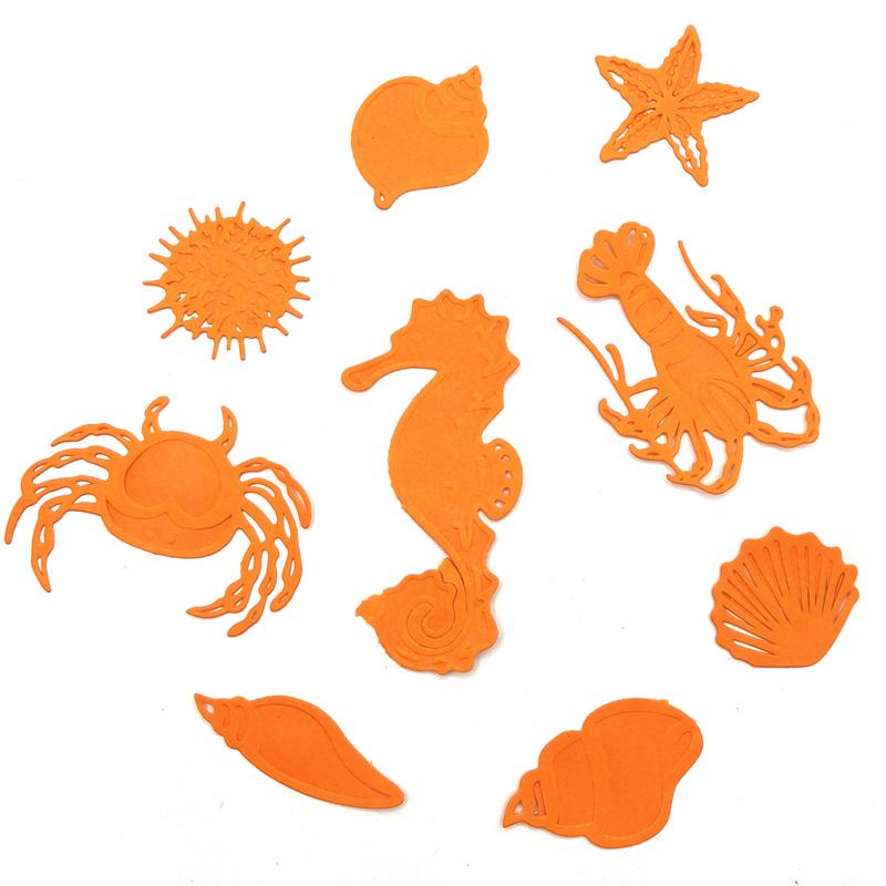 Nine Sea Creatures Metal Cutting Dies for Scrapbooking Embossing Stencils Card Making Craft Decor