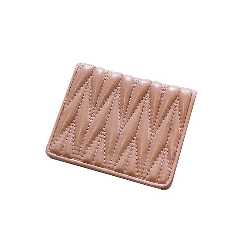 

Модные короткие кошельки из натуральной кожи для женщин, брендовый дизайнерский женский кошелек, стеганый бумажник из мягкой овчины, кошелек с держателем для карт