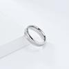 New Romantic 6mm Shinny Zircon Ring for Men Stainless Steel Ring Wedding Engagement Jewelry