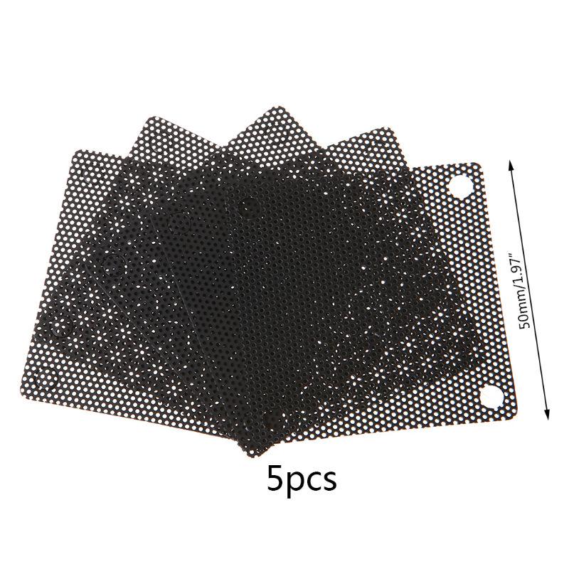 5PCS PVC Fan Dust Filter PC Dustproof Case Cuttable Computer Mesh Cover 40mm 50mm 60mm 70mm 80mm 90mm 120mm 140mm Mesh Black