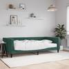 VidaXL Daybed with Mattress Dark Green 100x200 Cm Velvet 3196676