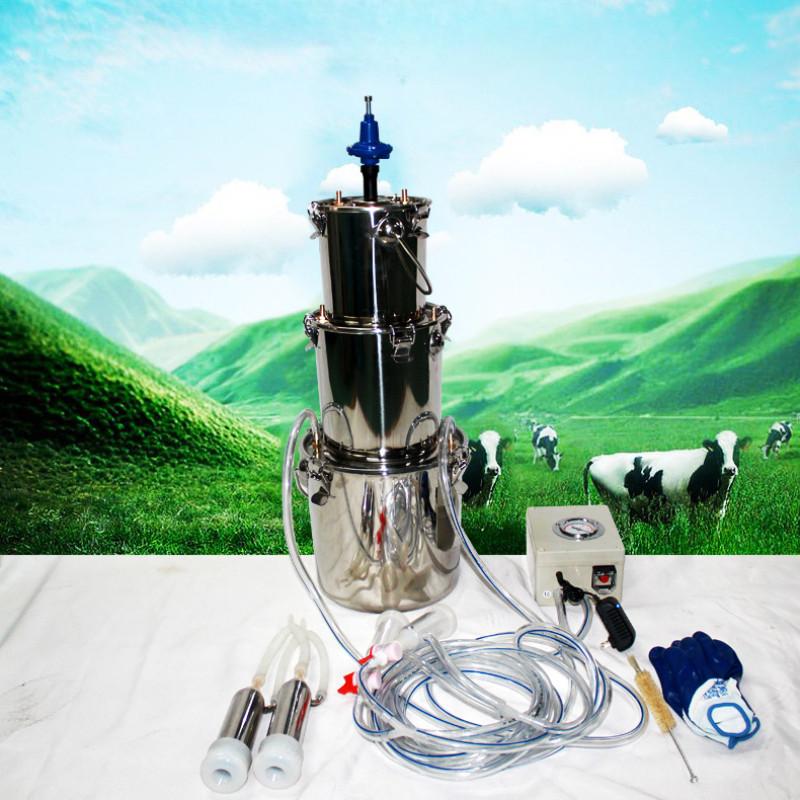 Pulsating Sheep And Cattle Milking Machine Household Portable Electric Milker Small Stainless Steel Milker Bucket