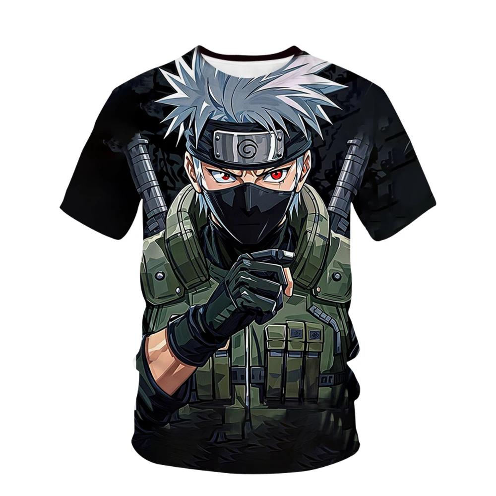 Summer Novelty Cartoon Anime Ninja 3D Print Short Sleeved Children's T-shirt Boys' Top