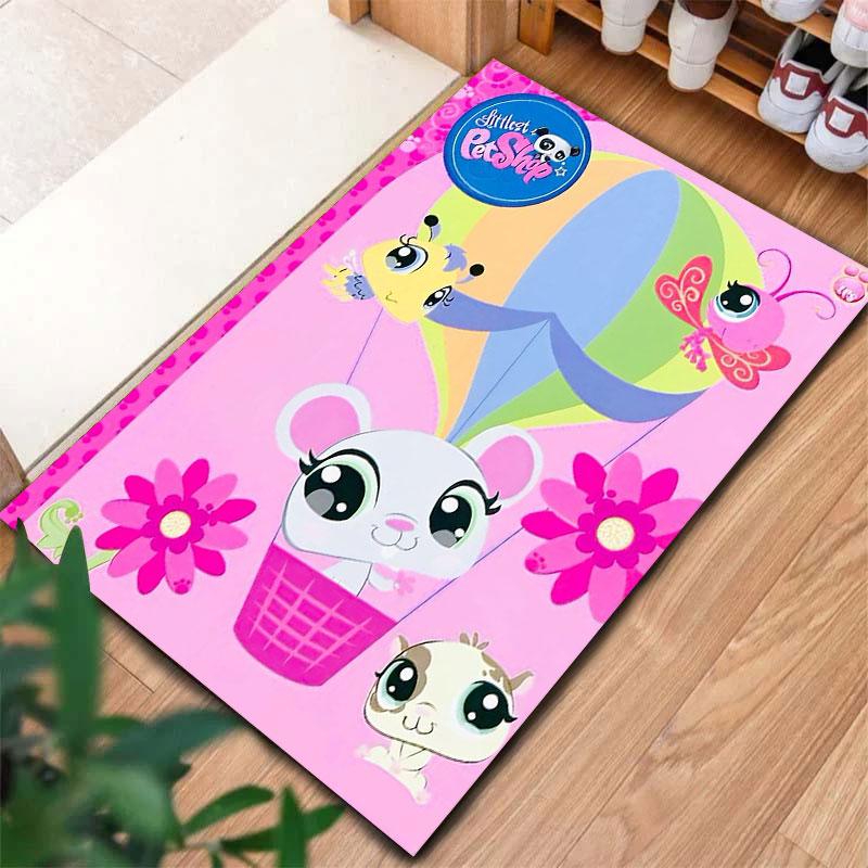 Littlest Pet Shop Carpet Rug for Living Room Bedroom Home Sofa Decoration,Kids play Non-slip Floor Mat