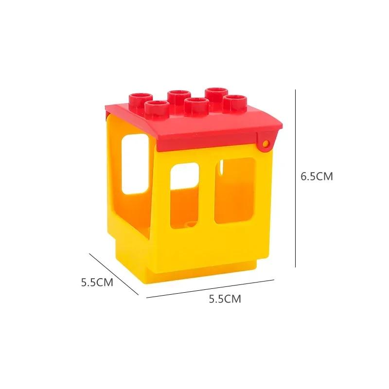 Big Building Blocks Compatible Large Bricks Road Plate Car Parking Pole Fuel Station City Traffic Kids Educational Creative Toys