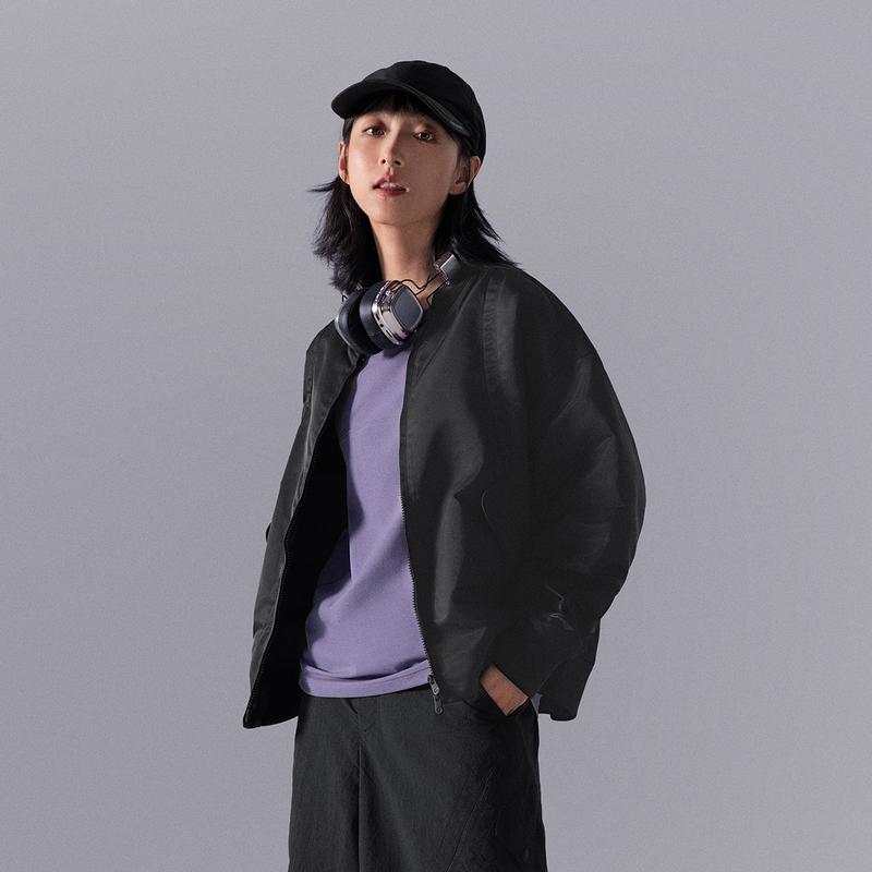 Li Ning CF Series Solid Color Zip Baseball Collar Comfortable Breathable Loose Jacket Women jackets Black AJDU336-3