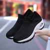 2024 Neue Damen Freizeit Sportsocken und Sneakers Mode Dicke Sohle Luftpolster Erhöhte Schrägferse Rock Schuhe
