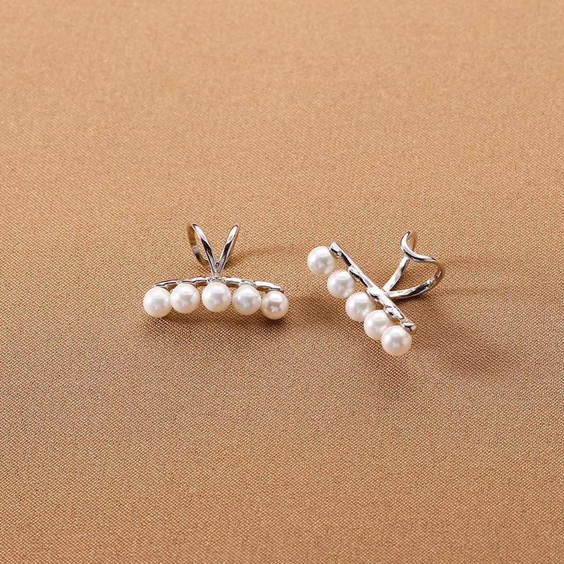 

Korean Minimalist Pearl Ear Cuff Clips for Women - Elegant, Simple, No Piercing Required, Summer-Ready Jewelry