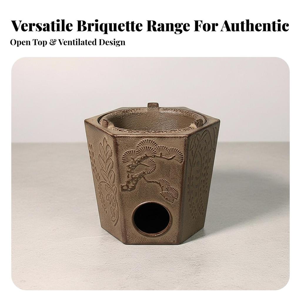 Charcoal Heater Heavy-Duty Tabletop Warmer Cast Iron for Tea Lovers