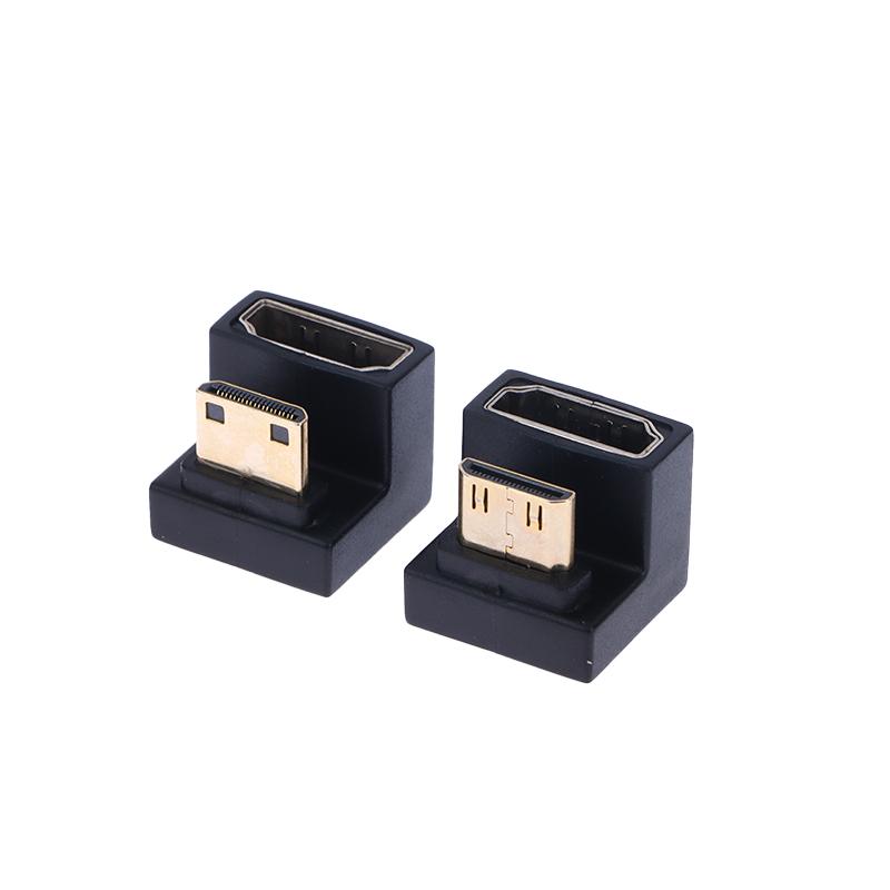 360 Degree Angled U-shaped Converter 4K 8K 60Hz Mini HDMI-compatible Male to HDMI-compatible 2.1 Female Extension Adapter
